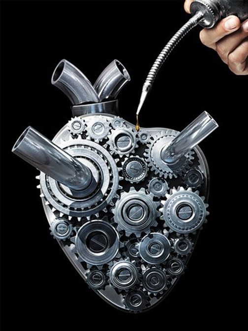 mechanical Heart with no Feeling (Art work ) r/pics